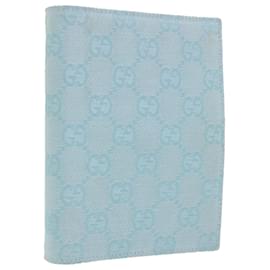 Gucci-GUCCI GG Canvas Day Planner Cover Blue 031 0416 0918 Auth am4984-Blue