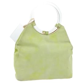 Céline-CELINE Hand Bag Suede Green Auth 53736-Green