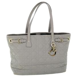 Christian Dior-Christian Dior Canage Shoulder Bag Coated Canvas Gray Auth bs8361-Grey