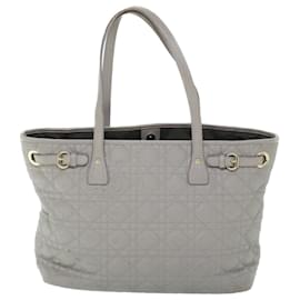 Christian Dior-Christian Dior Canage Shoulder Bag Coated Canvas Gray Auth bs8361-Grey