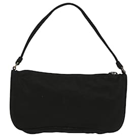 Prada-PRADA Accessory Pouch Nylon Black Auth ar10264-Black