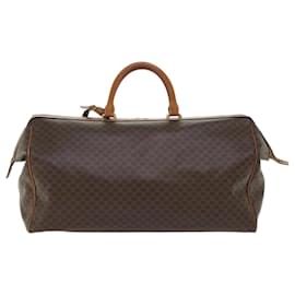 Céline-CELINE Macadam Canvas Boston Bag PVC Leather 2way Brown Auth 53086-Brown