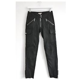 Calça de couro Burberry Brit Preto