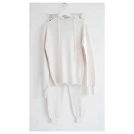 Autre Marque-Olivia Von Halle Gia Kasbah silk-cashmere tracksuit-Cream