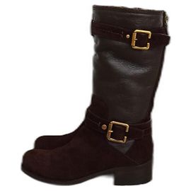 Christian Dior Brown Suede Boots Brown