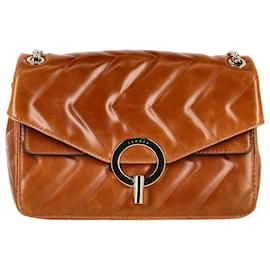 Sandro-Sandro Yza Quilted Bag in Brown Leather-Brown