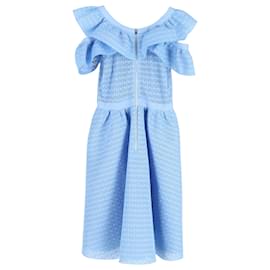 Maje-Kaltschultriges Fit & Flare-Kleid von Maje Reglissebleu aus blauem Polyester-Blau