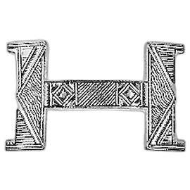 Hermès Hermes : Fivela modelo Constance Touareg . 38 mm Prata