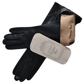 Dior luvas compridas Castanho escuro