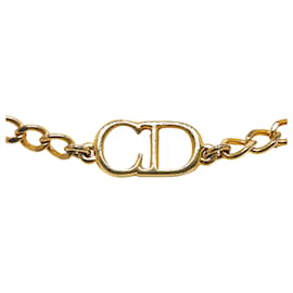 Dior-Collier à pendentif logo doré Dior-Doré