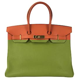 Hermès-Hermès Birkin Orange 35-Orange