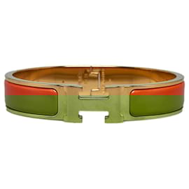 Hermès-Bracelet Hermès Clic Clac H Orange-Orange