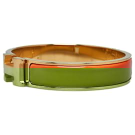 Hermès-Bracelet Hermès Clic Clac H Orange-Orange