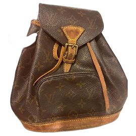 Louis Vuitton Backpack Brown Cloth Brown