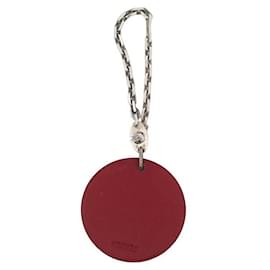Hermès-PORTE CLES HERMES ARCHE DE NOE CHIEN CUIR ROUGE BIJOU DE SAC KEY RING BAG-Rouge