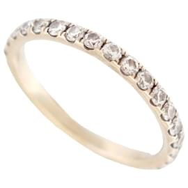 Autre Marque-ALLIANCE T RING51 COMPLETE PAVING 30 diamants 0.87yellow gold ct 18K DIAMONDS RING-Silvery