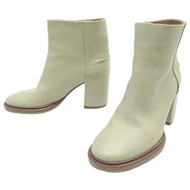 Chloé NOVOS SAPATOS CHLOE EDITH TORNOZELO 37 BOTAS CAIXA DE COURO COM SEMENTES VERDES Verde