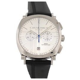 NOVO RELÓGIO CHAUMET DANDY 1229 40 RELÓGIO AUTOMÁTICO CRONÓGRAFO MM Prata
