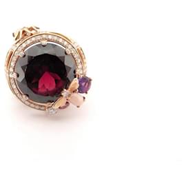 Chaumet-NEW CHAUMET RING CATCH ME IF YOU LOVE ME GM T54 GOLD GARNET 18K RING-Golden