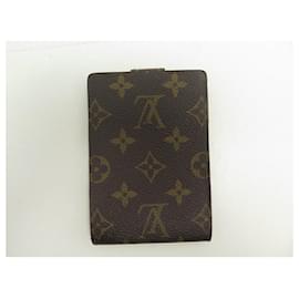 Louis Vuitton-VINTAGE PORTE CHEQUIER  LOUIS VUITTON TOILE MONOGRAM CHECKBOOK HOLDER-Marron