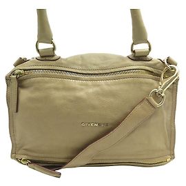 BORSA A MANO GIVENCHY PANDORA MEDIA BORSA A MANO IN PELLE BEIGE Beige