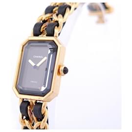 Chanel-VINTAGE MONTRE CHANEL PREMIERE 26 MM QUARTZ H6951 PLAQUE OR GOLDEN WATCH-Doré