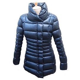 NEW COLMAR COAT IRIDESCENT DOWN JACKET WITH SIDE OPENING M 40 BLUE COAT Navy blue