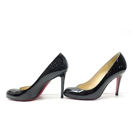 Christian Louboutin-CHRISTIAN LOUBOUTIN SHOES SINGLE PUMP PUMPS 100 39 add verni-Black