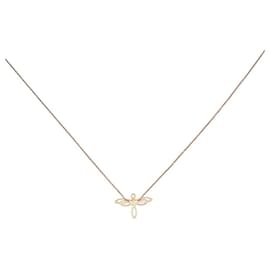 Ginette Ny-COLLIER GINETTE NY MINI LIBELLULE DF05 70 CM EN OR ROSE 18K GOLD NECKLACE-Doré