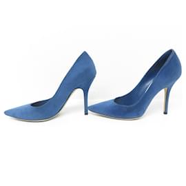 Christian Dior-CHRISTIAN DIOR CHERIE KCA SHOES980he 36 BLUE SUEDE DEER COURT SHOES-Blue