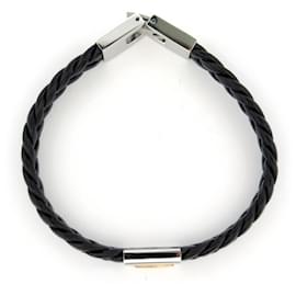 Mauboussin-NEUF BRACELET MAUBOUSSIN MEC J TE KIFFE ACIER OR 18K DIAMANT 0.01CT BANGLE-Argenté