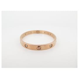 Cartier-BRACELET CARTIER LOVE CRB6070217 17 CM EN OR ROSE 18K 10 DIAMANTS 0.96 CT-Doré
