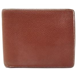 Hermès-HERMES MC WALLET2 COPERNIC IN BROWN EPSOM LEATHER WALLET CARD HOLDER-Brown