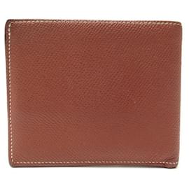 Hermès-HERMES MC WALLET2 COPERNIC IN BROWN EPSOM LEATHER WALLET CARD HOLDER-Brown