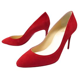 Christian Louboutin-NEW CHRISTIAN LOUBOUTIN ELOISE SHOES 38.5 ROUGE 3180614 + BOX SHOES-Red