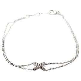 CHAUMET-ARMBAND-Gliederset 17 cm oder blanc 18K & DIAMOND GOLD DIAMANTEN Silber