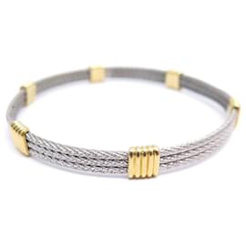 Fred-VINTAGE BRACELET FRED FORCE 10 T15 EN OR JAUNE 18K ET ACIER STEEL AND GOLD JEWEL-Argenté