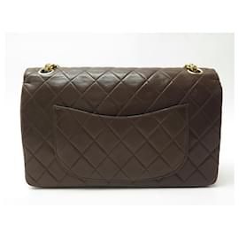 Chanel-VINTAGE HANDBAG CHANEL CLASSIQUE TIMELESS M BROWN QUILTED LEATHER BAG-Brown