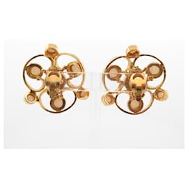 Chanel-VINTAGE CHANEL EARRINGS IN GOLDEN METAL & PEARLS GOLDEN EARRINGS-Golden