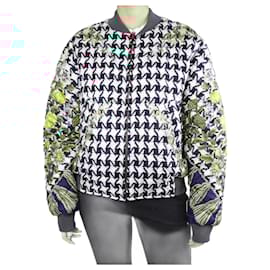 Autre Marque-Multicoloured floral printed bomber jacket - size M-Multiple colors