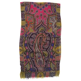 Etro-Pink floral and paisley printed scarf-Pink