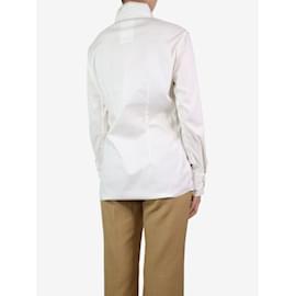 Brunello Cucinelli-Cream long-sleeved stretch shirt - size XL-Cream