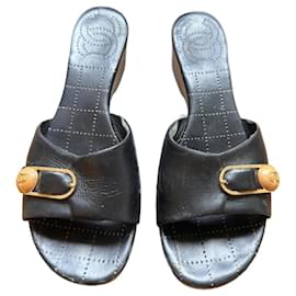 Chanel Clogs Hazelnut Leather 40 Hazelnut