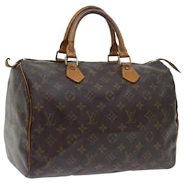 Louis Vuitton-Louis Vuitton Monogram Speedy 30 Hand Bag M41526 LV Auth ar10137b-Monogram