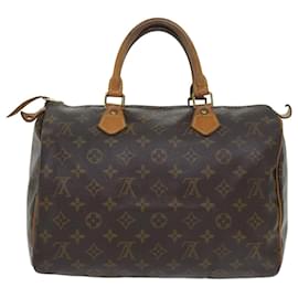 Louis Vuitton-Louis Vuitton Monogram Speedy 30 Hand Bag M41526 LV Auth ar10137b-Monogram