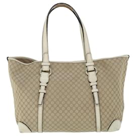 Céline-CELINE Macadam Canvas Tote Bag Beige Auth yk8665-Beige