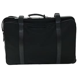 Prada-PRADA Travel carry suitcase Nylon Leather Black Auth tb901-Black