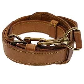 Louis Vuitton-LOUIS VUITTON Adjustable Shoulder Strap Leather 31.9""-39"" Beige LV Auth yk8560-Beige