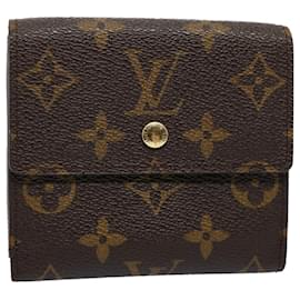 Louis Vuitton-Carteira LOUIS VUITTON Monogram Porte Monnaie Bier Cartes Crdit M61652 Auth yk8662-Monograma