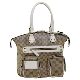 Gucci-GUCCI GG Crystal Web Sherry Line Shoulder Bag Coated Canvas Brown Auth ti1254-Brown,Red,Green